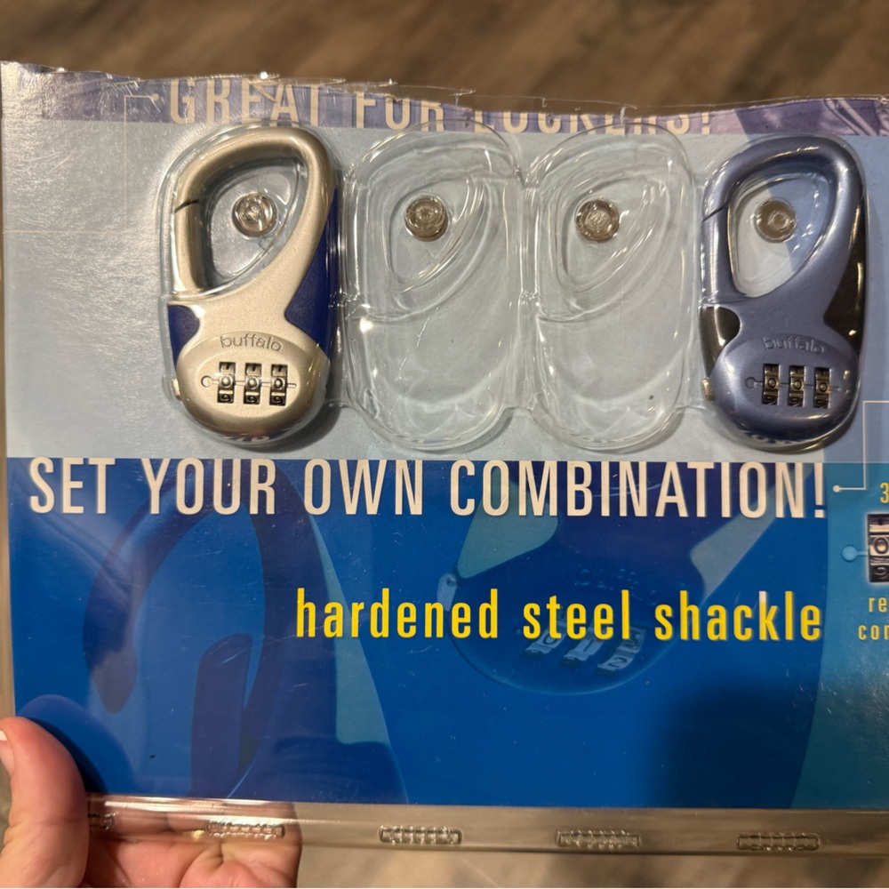 Buffalo David Bitton Silver and Blue Combination Locks